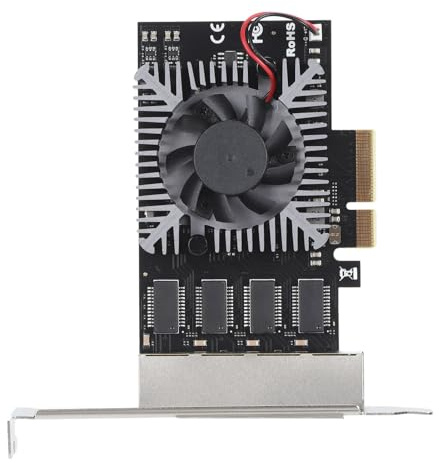Tarjeta de Red Pcie de 4 Puertos, 2,5 Gbps, Mbps, Tarjeta de Red Interna para Computadora, Gigabit para Tarjetas de Red de Cuatro Puertos
