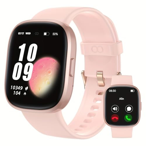 Nicely Montre intelligente à écran tactile 1,83 avec plus de 100 modes d'exercice quotidiens, détection de qualité du sommeil intégrée, traqueur de fitness, assistant vocal d'appel, modes sport pour