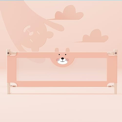 PRMTYUP Babybettgitter, HöHenverstellbares, Vertikal Anhebbares Babybettgitter, Herunterklappbares Sicherheitsbettgitter, Gerades HebebettgeläNder, FüR Jungen Und MäDchen,C,2.2m