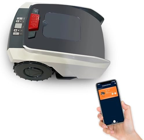 XGXHIN Robot Lawn Mower, Automatic Lawn Mower with Bluetooth app and Boundary Wire, for lawns up to 0.37 Acres, Cut Height 0.79-2.17, for Small Yards
