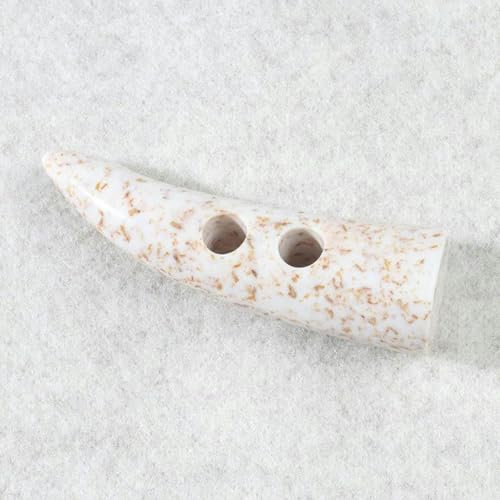 45 mm, 10 Stück, Knebelknöpfe aus Kunstharz mit Blumenmuster, Horn-Knebelknöpfe für Strickjacken, olivgrüne Mantelknöpfe, Knebelknöpfe zum Stricken, DIY-Kleidung-4 Beige-45 mm, 10 Stück