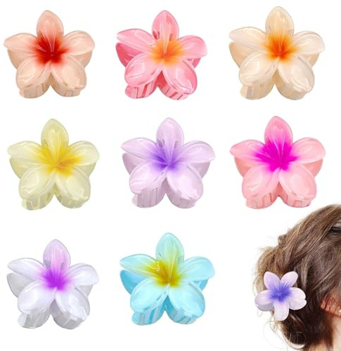 Jurcicat 8 Pinza Pelo Flor Trendy Non-slip Cute Plastic Hair Clips Para Pinzas Pelo Mujer Antideslizantes Pinzas Antideslizantes Para Fijar el Cabello