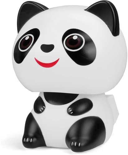 BOBOZHONG Figurine de Panda Hochant La Tête à énergie Solaire,Panda Porte-Bonheur Mignon et Souriant Adorable Décoration de Tableau de Bord de Voiture à énergie Solaire pour Bureau (7,8 cm)