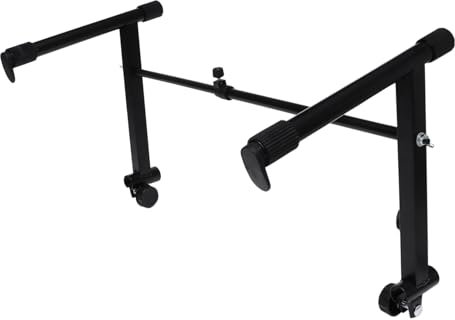 LALADEFIEE Digital Klavier Ständer Mit Doppel Verstrebten Beinen Für Keyboard Halterung Aus Eisenmaterial Mit Gummimanschetten Zum Schutz Des Instruments Und Aufbewahrung Ohne Platzverlust