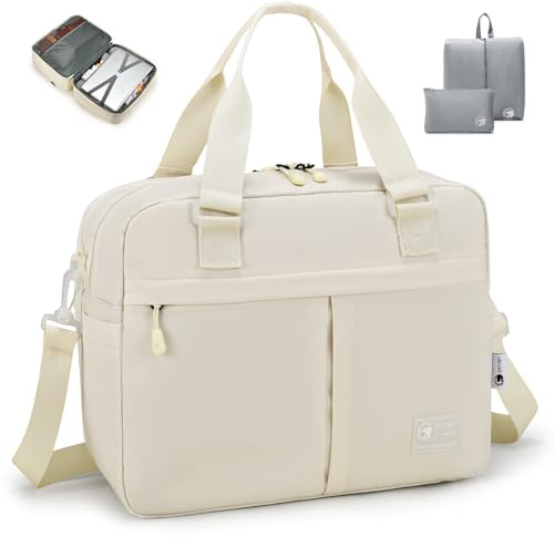SPAHER Expanderbar Resväska Handbagageväska 40x30x15 Handbagage 40x30x25 Eurowings Kabinväska Duffelväska Carry on Väska Overnight Kvinnor Sjukhusväska Weekendväska Moderskapsväska med Skoväska
