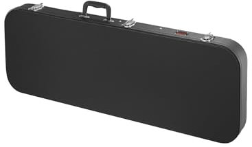 VEVOR Hartschalenkoffer für E-Gitarre, rechteckiger 1095mm Gitarrenkoffer, mit Schloss, PVC-Polsterung, weichem Futter, wasserabweisendem Case, Geeignet für 39 Zoll/99 cm E-Gitarren, schwarz