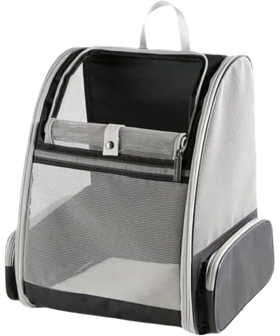 Breathable Cat Carrier Backpack, Pet Carrier Bag for Small Dog Cat Puppy Kitten Bunny, Ventilated Mesh Design Animal Backpack for Hiking Camping Travel 38x42x32cm