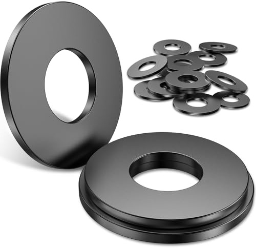 YOOPIN Unterlegscheiben M4 Schwarz 30 Stück, M4x12mm Beilagscheiben, A2 V2A Edelstahl Karosseriescheiben, Flach Unterlegscheiben Edelstahl, Beilagscheiben Set für Schrauben & Muttern