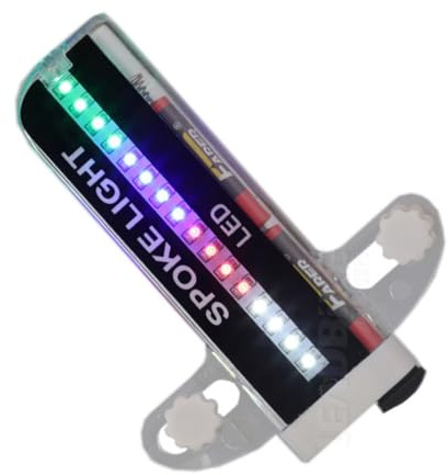 Gramigg Wasserdichtes Fahrradlicht, 32 Muster, Fahrradreifen, LED-Fahrräder, Speichen, Warnlampe für Nachtfahrten, bunte Warnlampe