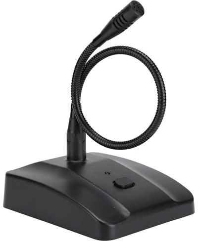 CHICIRIS Microfono Capacitivo da Tavolo per Conferenze Cablato a Collo di Cigno Direttività Durevole a Forma di Cuore per Aula