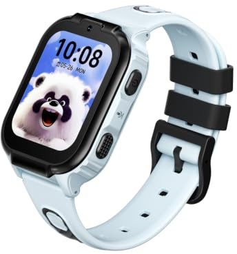 DOOGEEEco Anyscene S1 4G Kids Smart Watch with GPS Tracker, HD Video Call, Dynamic Island, Voice Chat, Pedometer, SOS & Parental Control, IPX7 Waterproof Children Phone Watch for Boys Girls Ages 3-12