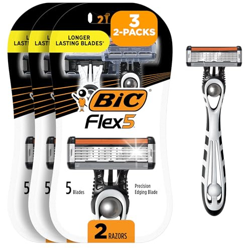 TRAVEL READY: Each razor comes with a blade cover making it easy to protect within your travel kit, 2 Count (Pack of 3)
