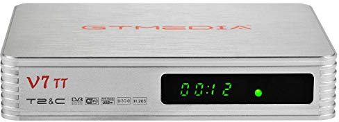 GT Media V7 TT DVB-T/T2 Receiver + Kabel Receiver DVB-C mit Antenne WiFi USB/Ethernet Full HD 1080p H.265 HEVC 10bit Kabelreceiver für Digitale Kabelfernsehen PVR Aufnahmefunktion und Timeshift