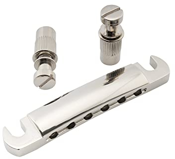 Musiclily Pro 52,5mm Tune-O-Matic Saitenhalter Stop Bar Tailpiece für 6-saitige Epiphone Les Paul SG Style E-Gitarre, Nickel