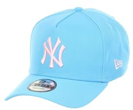 New Era New York Yankees MLB Pastel Sky Blue 9Forty A-Frame Snapback Cap - One-Size