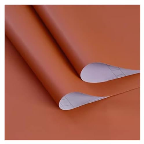 Papier peint autocollant, Papier peint adhésif, papier peint amovible, papier peint autocollant de couleur unie for murs de pièce décoratifs(Orange)