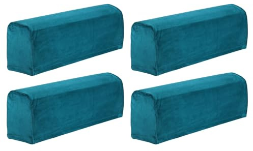 QUARKZMAN 4pz Copribraccioli per Divani per Sedie Divani Braccioli, Copribracciolo Divano Antigraffio, Blu Pavone