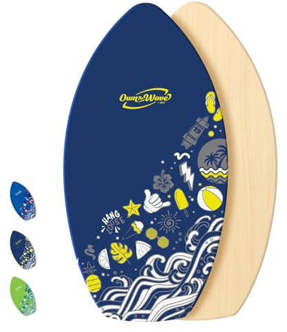 Own the Wave 'Hang Loose' Skimboard (35 Inch, Dark Blue)