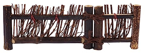 Garneck Valla De Madera Tejida Estilo Japonés Decoración Bonsái Decoración Microbambú