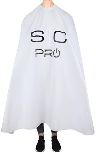 Stylecraft Professional Barber Water Resistant Hair Cutting Cape One Size (White)
