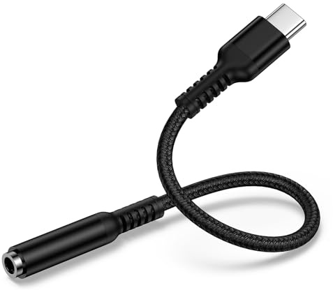 USB C to 3.5mm Jack,Type C to Headphone Adapter Aux Digital Audio Earphone Adaptor for iPhone 16/15, Aux to USB C jack Adapter for Samsung Galaxy S25 Ultra/S24/S23/ S22/ S21, Huawei, Xiaom,Pixel
