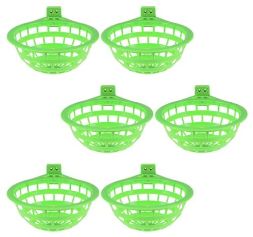 SUPVOX 6 Pezzi Nido per Piccioni e Canarini in Plastica Ciotole per Allevamento e Incubazione Uccelli Facile Installazione e Sicuro per Uccelli di Piccola e Media Verde Large