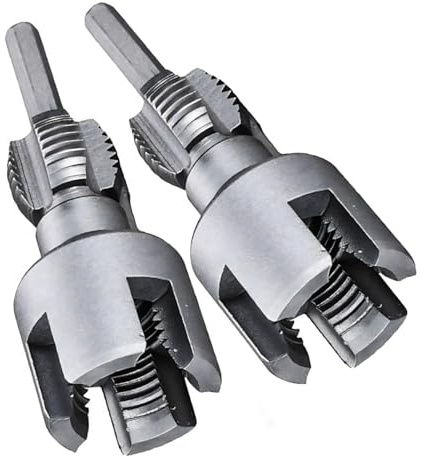 Hyuduo Strumento per Filettare Tubi Interni Ed Esterni, Filiera per Tubi Elettrici Regolabile in Acciaio CR V, Taglia Filettature 1/2 Pollice e 3/4 Pollici per Progetti Idraulici