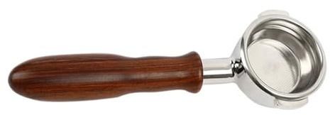 AT14 E61 58MM - Juego De Accesorios Y Herramientas For Máquina De Café Expreso Con Mango Universal Sin Fondo Y Cesta De Filtro, 2 Asas