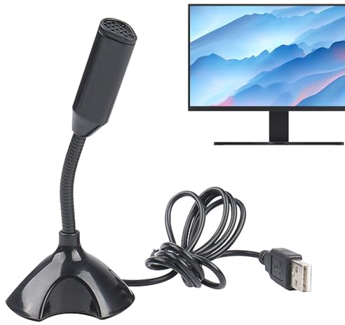 Genérico Microfono Condensatore USB - Microfono Da Studio con Cavo 103-120 Cm, Cattura Voce Chiara, Registrazione con Filtro Del Rumore | Configurazione Podcast Professionale Sa Cable
