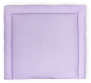 KraftKids Wickelauflage in weiße Punkte auf Lila, Wickelunterlage 85x75 cm (BxT), Wickelkissen