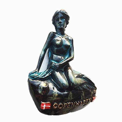MUYU Magnet 3D Meerjungfrau Copenhagen Dänemark Kühlschrankmagnet Souvenir Geschenk Zuhause & Küche Dekoration Dänemark Kühlschrankmagnet