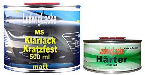 Klarlack 0,75 Liter MS MATT Set 0,5 Klarlack 0,25 Härter Autolack