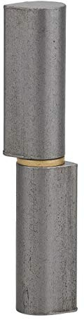 THIRARD - Paumelle de Porte d'Entrée et d'Intérieur à Souder - Acier Zingué - Bague Laiton - Fixation avec Trous - Usage Pratique - Design Élégant - H.100 mm - Gris