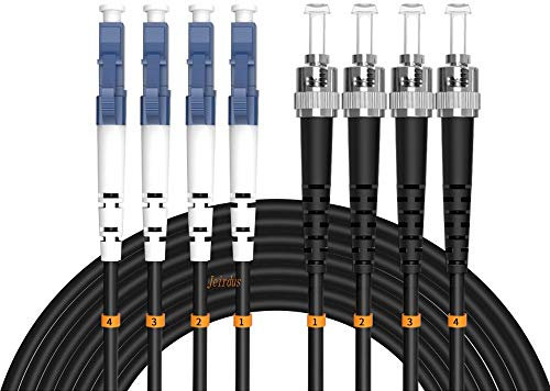 Jeirdus 5 Metri LC a ST Outdoor blindato 4 Core 9/125 SM cavo a fibra ottica Jumper ottico Patch Cord Singlemode LC-ST