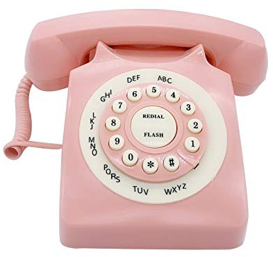 Retro Corded Landline Phone, TelPal Classic Vintage Old Fashion Telephone for Home & Office, Wired Home Phone Gift for Seniors