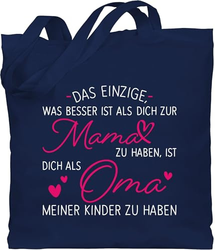 Shirtracer - Baumwolltasche - Geschenk - Schwangerschaft verkünden Oma I Dich zur Omi zu haben I