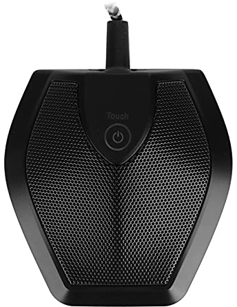 Microfono USB per Computer, Microfono Desktop Omnidirezionale a Condensatore per PC Portatile, Pulsante Mute, Cancellazione del Rumore, Plug And Play, per YouTube, Skype, Registrazione, Giochi(Nero)