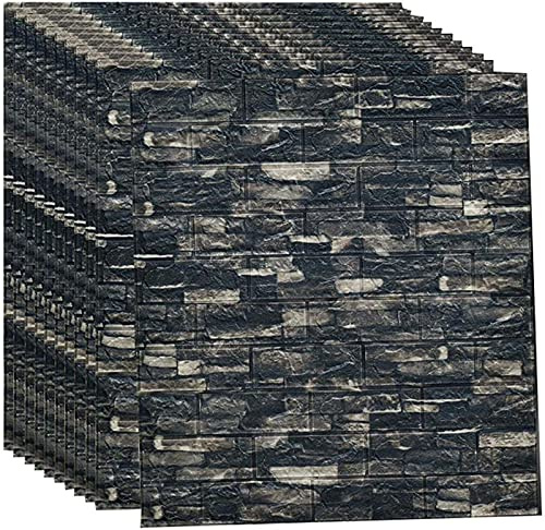 Adesivo Da Parete Per Camera Da Letto, Carta da Parati Mattoni 3D,77 x 70cm 3d Carta Da Parati Mattoni Autoadesiva Wallpaper Brick Adesivi Murali Muro, Spesso Carta Da Parati Diy.(Color:B,Size:10 piec
