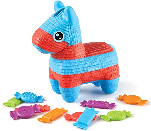 Learning Resources Pia la Piñata Svuota e Riempi, Giochi per Bambini Piccoli, età prescolare, Abilità di motricità fine, Giochi educativi, 11 Pezzi, dai 18 Mesi in avanti