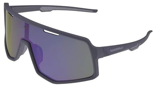 Gamswild WS4042 Fahrradbrille – polarisierte Sonnenbrille - schnelle Fahrradbrille - bruchsichere Polycarbonatgläser - 100% Schutz vor UV Strahlen - dank UV400 – 27g