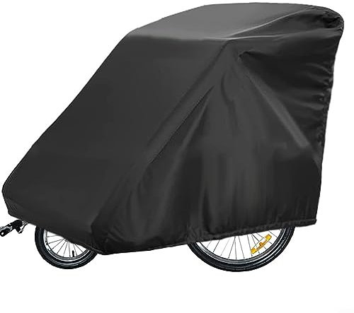 Bike Cover,84 * 140 * 99cm Storage Cover Waterproof Protective Cover For Chariot Child Single Double Bike Trailer,Black