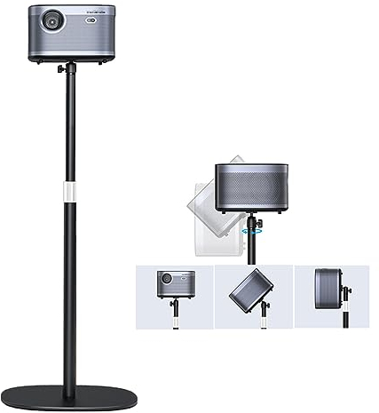 POLESTO Projector Stand Floor Projector Mount with Adjustable Height 20''-50'', Universal Projector Ceiling Mount 360° Rotatable Compatible with Projector, Camera, Webcam for Home & Office & Outdoor