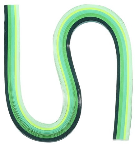 PATIKIL 540 x 10 mm Quilling Papierstreifen Papier Quilling, 120 Stück Origami Fröbelstern Papierstreifen Streifen Set für Kunst, DIY, Handarbeit, Weihnachten, Farbverlauf Grün