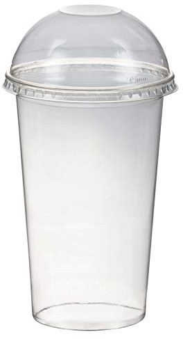 VEPATIM 50 Smoothiebecher Dessertbecher + Domdeckel 500 ml Ø95mm PET glasklar