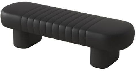 XLIHAWY Eingangsbank, Moderner Gepolsterter Sitz, Holzrahmen Stuhl Am Fußende des Bettes, Schuhwechselhocker Für Wohnzimmer Foyer Esszimmer(Schwarz,80x40x43cm)
