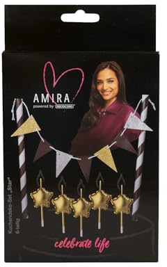 DECOCINO meets AMIRA Kuchendeko Set Star 6-tlg. Tortendeko