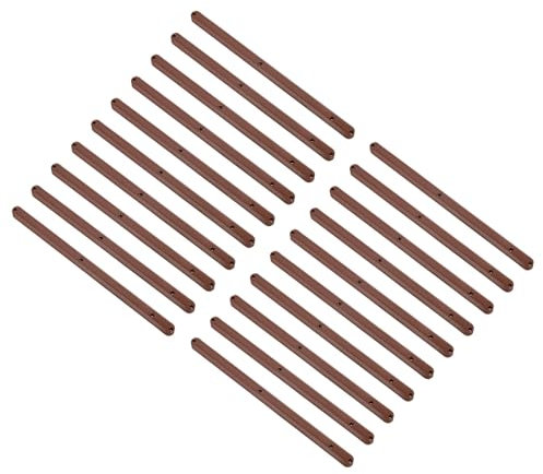 QUARKZMAN Guide Per Cassetti, 20Pezzi 300mm - Guide In Plastica Montate Lateralmente Per Cassetti Di Armadi Comodini Credenze (Marrone)