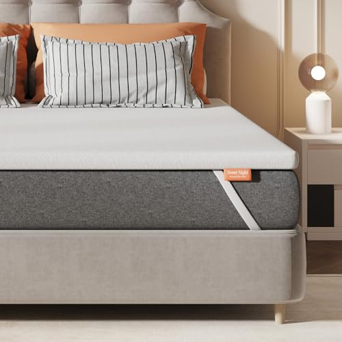 Sweetnight Materasso Topper con Memory Foam in Gel, 160x190 cm, spessore 7,5 cm, con Fondo Antiscivolo, Coprimaterasso in Schiuma di Supporto con Tessuto Morbido e Traspirante, Sfoderabile e Lavabile