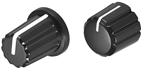 QUARKZMAN 6mm Potentiometer Control Knobs Acrylic Volume Tone Knobs 15x13.5mm and 16x18mm Black 5Set