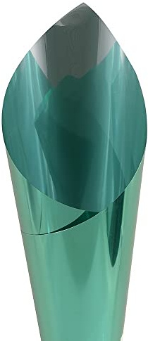 Vinilos Para Cristales Coche Verde metálico 22% VLT Tintes de la ventana lateral del automóvil Roll Roll Tinting House Glass Shade Foils 90% Uva Bloque de calor 50x300cm Laminas Para Tintar Lunas Coch
